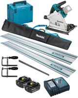 Makita DSP600ZJ LXT 2x18v (36V) BL Cordless Plunge Saw,MakPac Case - Plus 2 x 5.0Ah Batteries, Charger & Rail Kit £719.95